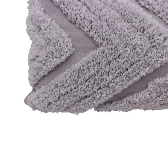 NWOT Home Reflection Tufted Decorative 12" x 24" Pillow Gray Decor Cozy Modern - Picture 5 of 11